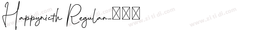 Happynicth Regular字体转换
